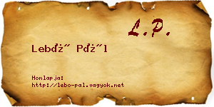 Lebó Pál névjegykártya